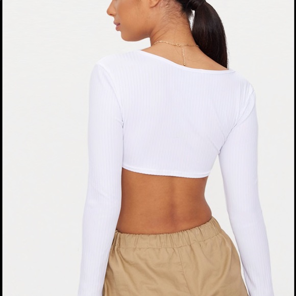 Pretty Little Thing Basic White Rib - Picture 5 of 5